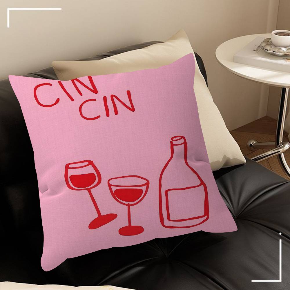 

Wine Glass Alcohol Pillowcases Home Bedding Decorative Pillow Cover Wedding Super Soft Pillow Case 30cmx30cm