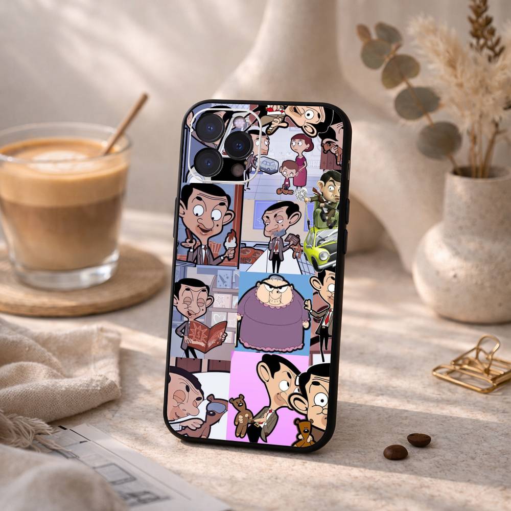 Lustige C-Classic M-Mr B-Bean Handyhülle Für iPhone17 16 15 14 13 12 11 Pro Max Plus,5G Weiche Schwarze Hülle