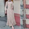 2024 Bohemian Floral Women's Muslim Dress