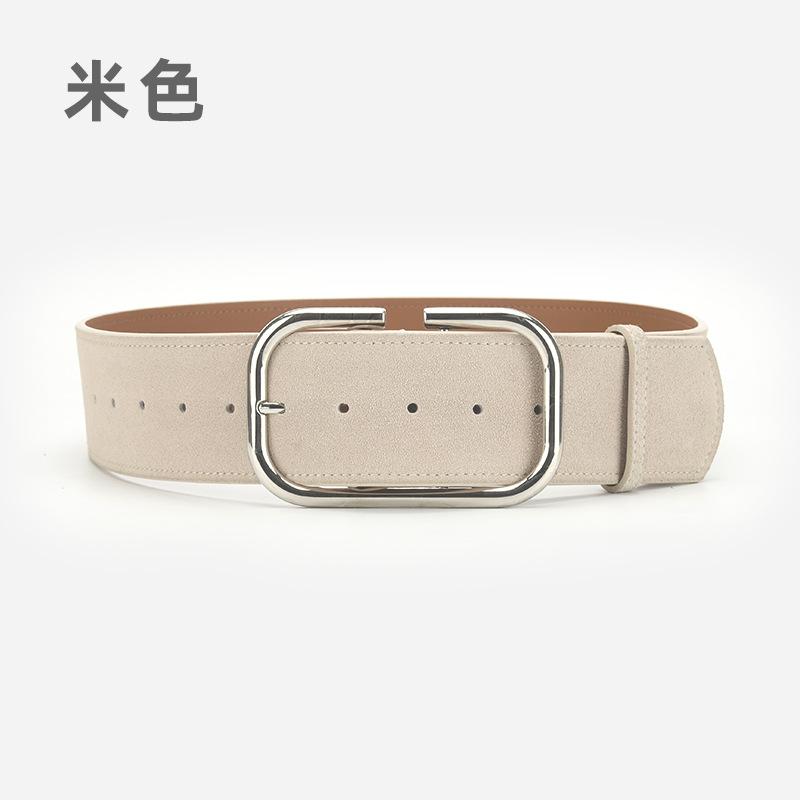 Retro Belt Women'S Coat Dress Decorative Leather Belt Simple Pin Buckle Waist Seal