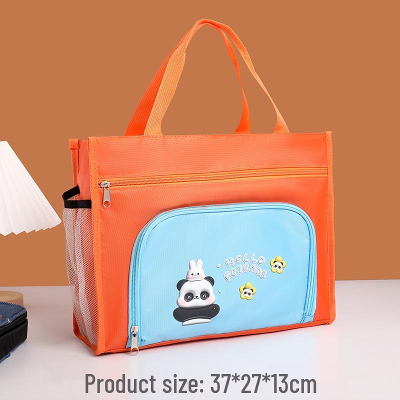 

Cartoon Style Waterproof Double-Layer Study Tote Bag for Boys & Girls 37x13x27 cm