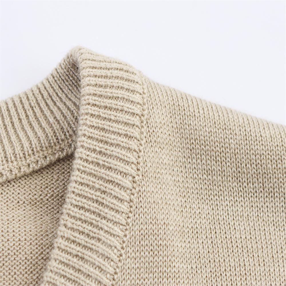 Autumn Women's Fashion Versatile Button-Decor Detachable Knit Pullover Sweater