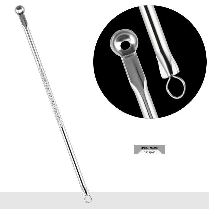 Double-ended Blackhead Remover Tool: Needle & Spoon Extractor