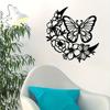 Metal Butterfly Wall Decor Floral Iron Art Sculpture