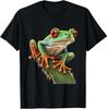 Red Eyed Tree Frog Rainforest Amphibian Leaping Frog T-Shirt Gift Size S-4XL