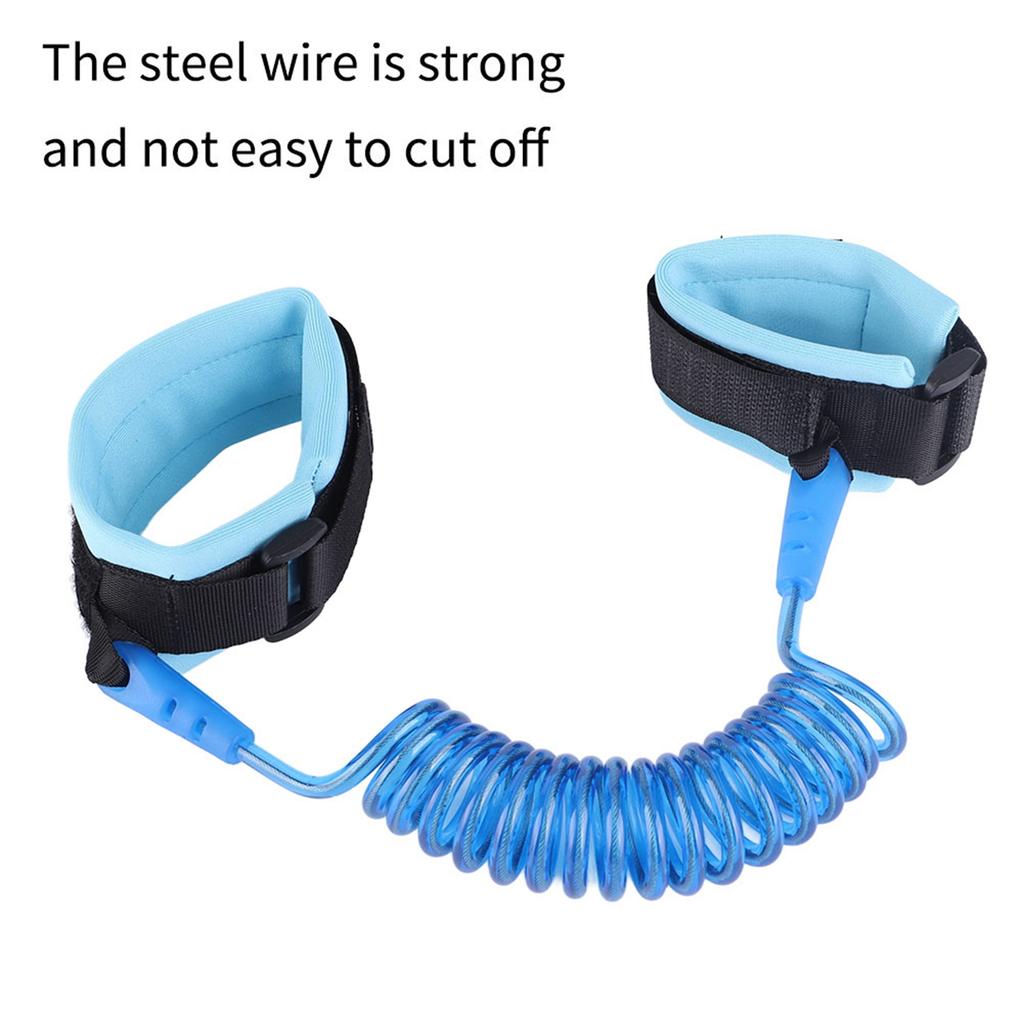 Kids Anti Lost Rope Elastic Adult Children Wristband Link Assurance(Blue)