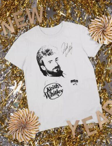 Vintage 1985 Keith Whitley Signed Shirt Short Sleeve White Unisex S-5XL HH03354 Unisex T-Shirt L