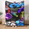 Custom Name Monkey Name Collage Party Blanket For Couch Bed Plush Cozy Fuzzy Blanket Super Soft Warm Blankets For Fall And Winter 091697