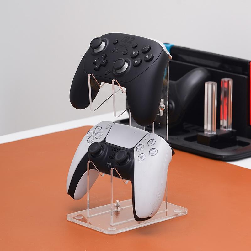 Universal Dual Controller Stand For PS5 PS4 Desk Controller Transparent Acrylic Holder Gamepad Joystick Mount For Xbox