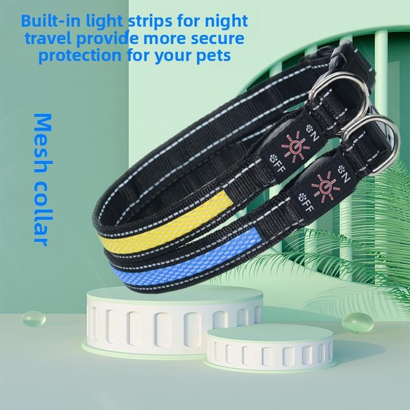 Up Led Light Dog Collar Rechargeable Waterproof Safety Collars Supplies Pet