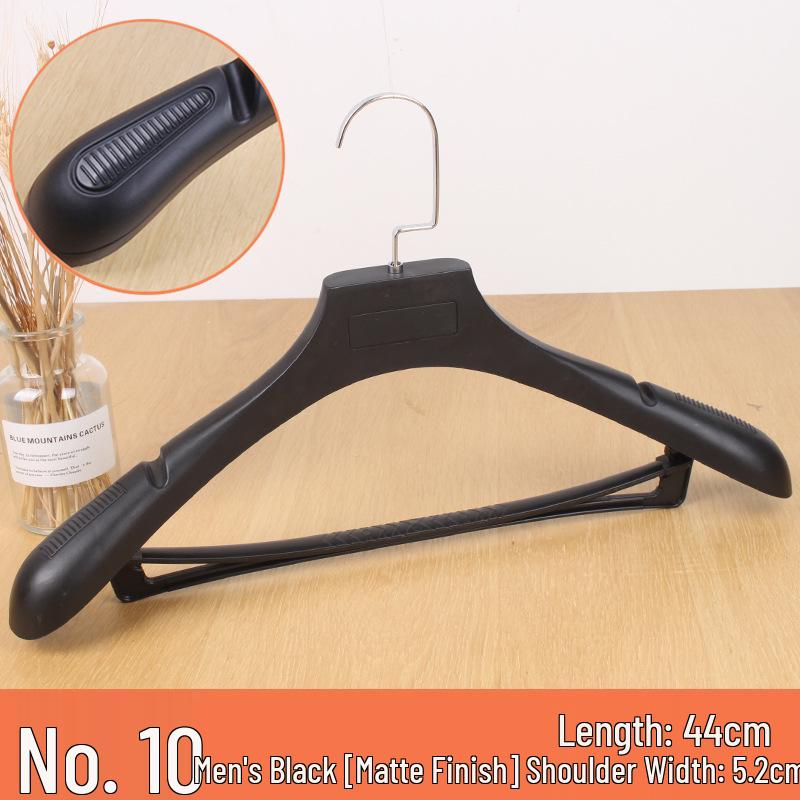 Wide-Shoulder Seamless Plastic Clothes Hanger Set for Suits and Overcoats
