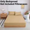 Color Mattress Solid Protector Pillowcase Bedspread Set Home Textile Accessories