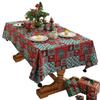 Christmas Square Tablecloth Festive Decor Dining Coffee Table Anti-dust Wear-resistant