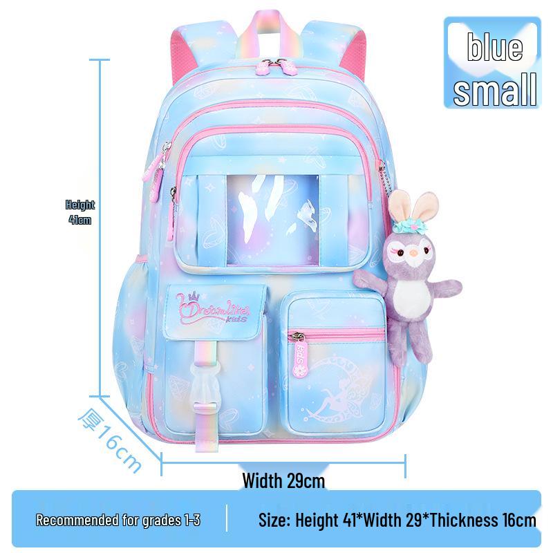 Dreamy Lightweight Backpack for Girls, Grades 1-6: Spine Protection & Load Reduction