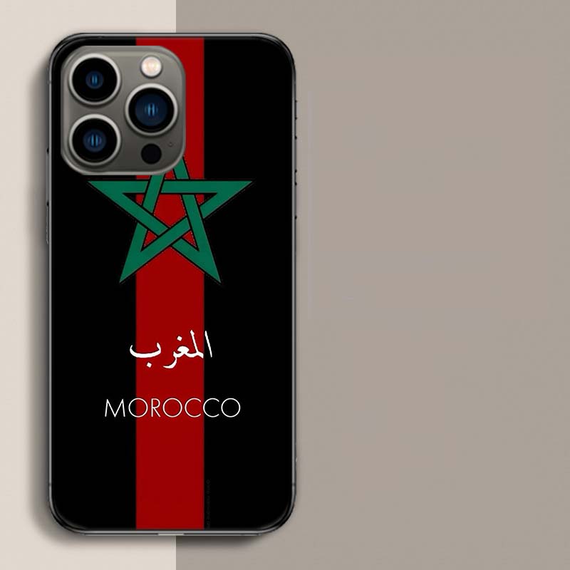 

Morocco Flag Soccer Phone Case For Apple Iphone 16E 16 17 Pro Max Air 15 Pro 14 Plus 12 13 Mini Cover Cute Fundas Silico iPhone 16E