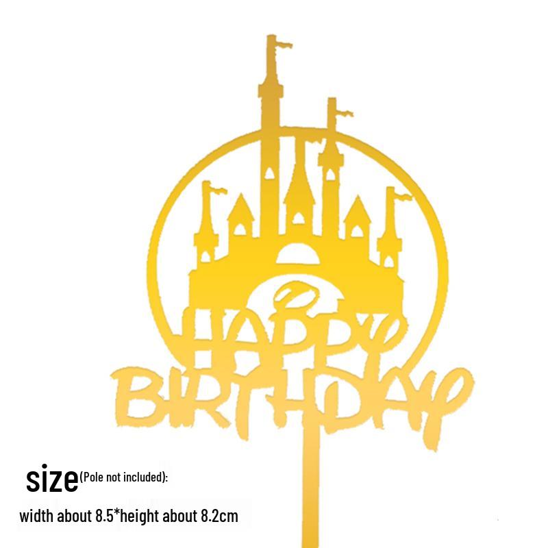 Pink & Gold Royal Birthday Cake Topper Set