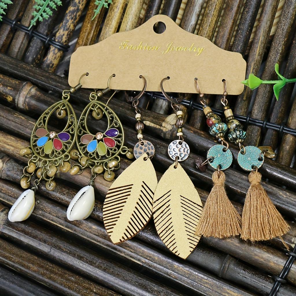 18 Pairs Drop Dangle Earrings Vintage Boho Trendy Zircon Funky Cheap Statement Earrings Set for Women Girls Gifts