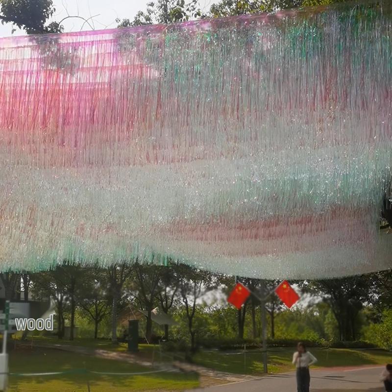 Цветной мишурный занавес для сценических декораций: Ленты для парков, парков развлечений и фотовыставок