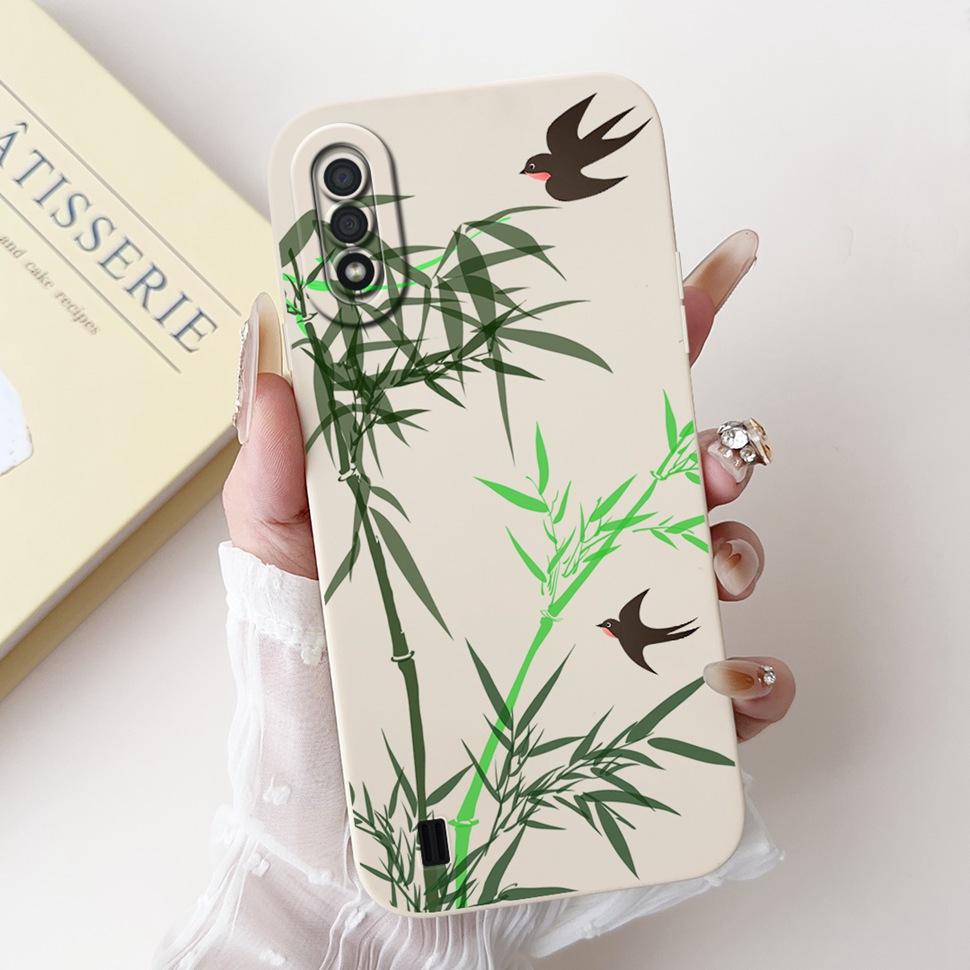 For Samsung Galaxy A01 Case Fashion Flower Painted Cover Soft TPU Matte Phone Case for Samsung A01 GalaxyA01 SM-A015F TPU