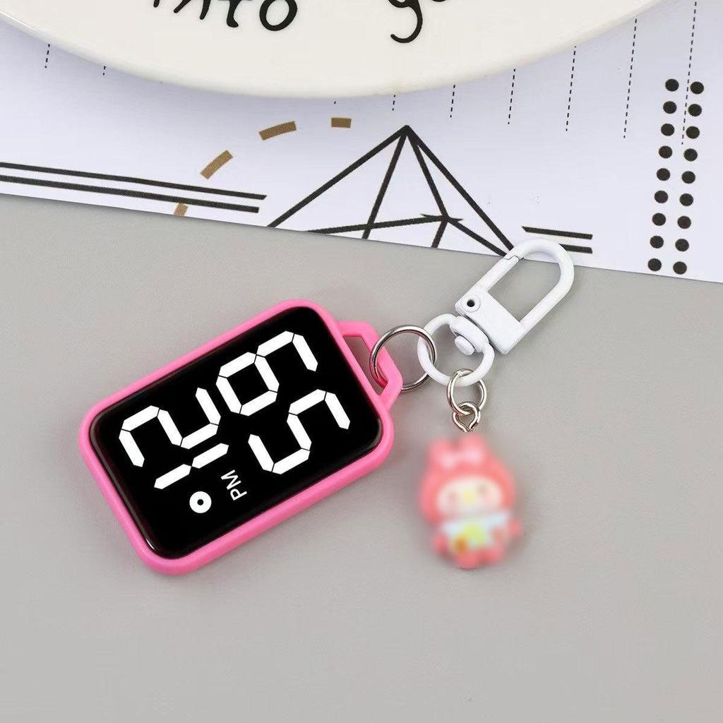 Student's Waterproof Digital Display Keychain Watch - Portable and Ideal for Exams.