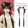 Girls' Hanfu Wig: Ancient Headdress, Children's Bun Bow Updo