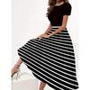 Womens Loose Fit Cotton Print Short Sleeve Round Neck Midi Dress Casual Wear