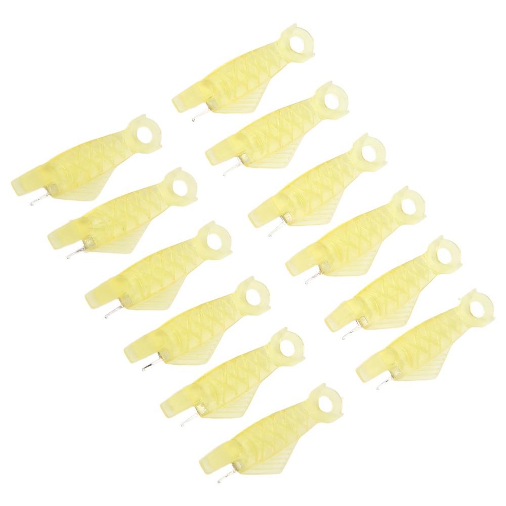 100Pcs Fish Mouth Design Fish Needle Threader Yellow Sewing Machine Threader Hand Sewing