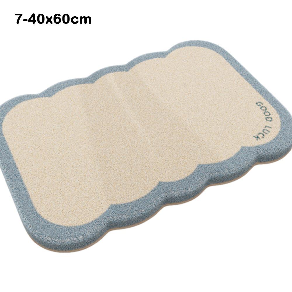 

Non-slip Imitation Cashmere Carpet Plush Door Gasket Durable Bathroom Floor Mat 7-40x60cm