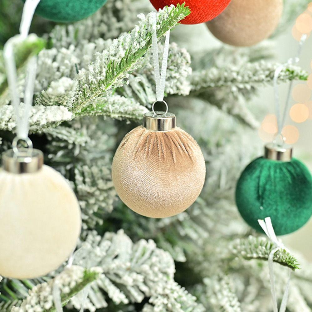 15pcs Shatterproof Christmas Hanging Balls Flocked Xmas Tree Ornaments  Holiday Festival Decor