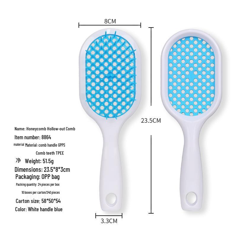Hollow Comb: Fluffy Anti-Tangle Hairdresser & Scalp Massager
