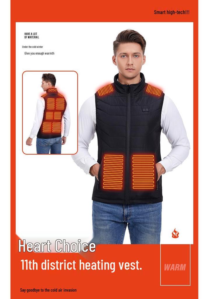 Winter Smart Heated Vest: Rechargeable, Dual-Control, Constant Temperature, Unisex, Warm Cotton for Men and Women
