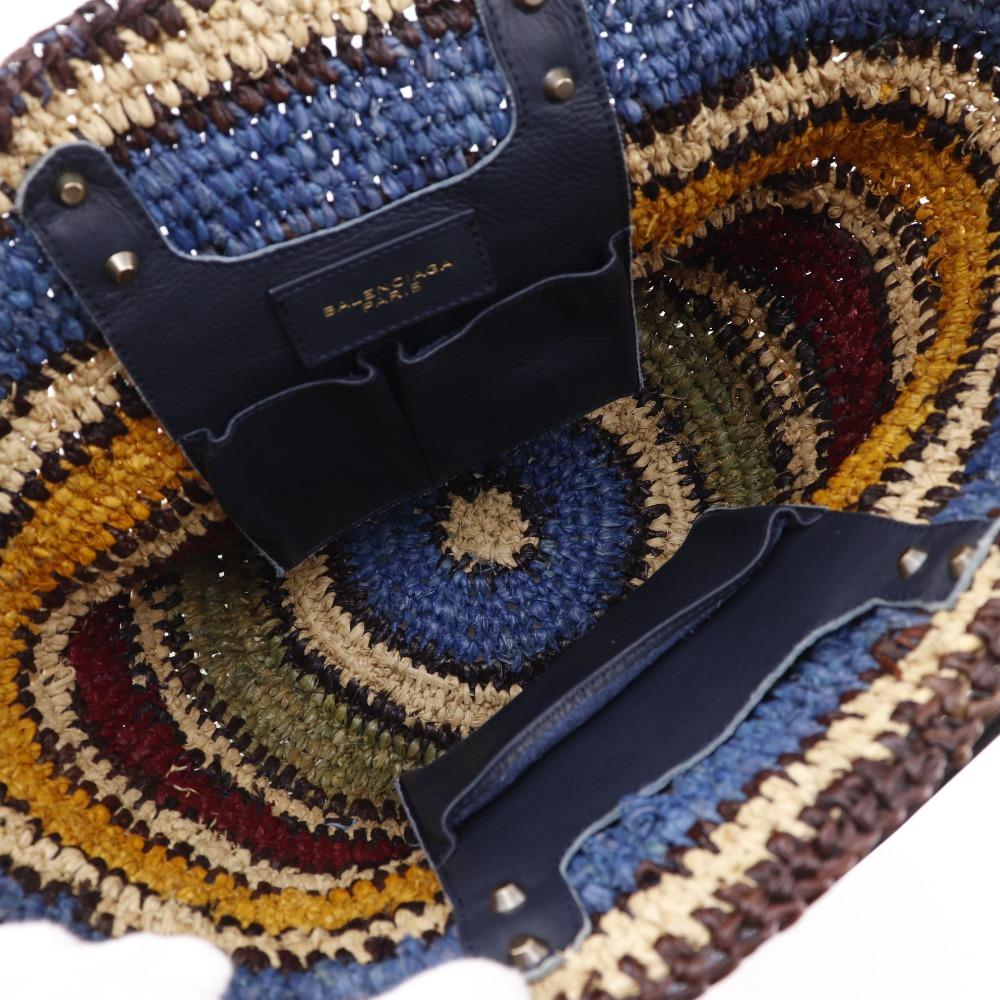 BALENCIAGA Basket bag Tote Bag Raffia/leather Women Used