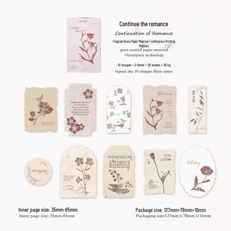 MòMò Retro Embossed Sticky Notes - Forest Overture Collection