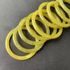 Hochwertiges Xiuyan-Jaspis-Armband – Natürliches Gold-Eisgelb, Dünnes rundes Design