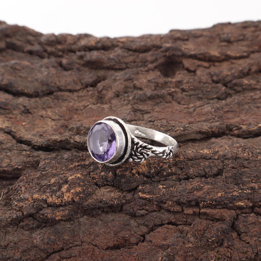 Iolite Jewelry, Handmade Gemstone Ring, 925 Solid Sterling Silver Ring Dainty Jewelry, For Engagement Gift