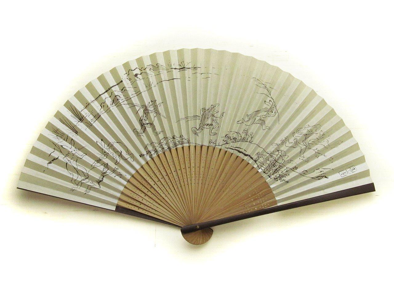 

складной Тёдзю Дзинбуцу Гига Дзинбуцу Гига для сделанный из бумаги оригами ручной работы с изображением японского знаменитого и национального Косандзи 22 см в длину х 38 см серый