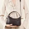 Niche Leather Woven Dumpling Bag Sheepskin Chain Crossbody Bag Women's Pillow Bag Handbag