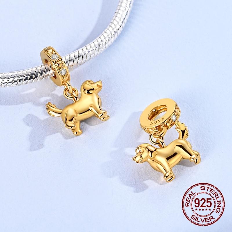 Dachshund Charm Copper Golden Retriever Puppy Dangle Pendants Fits Bangle Bracelets Necklaces DoItYourself Jewellery