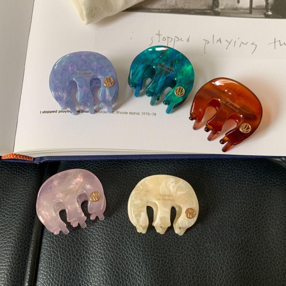 Grab Clip Letter Hair Clip Acetic Acid Cute Hairpin Cute Acetate Hair Claw  Girl