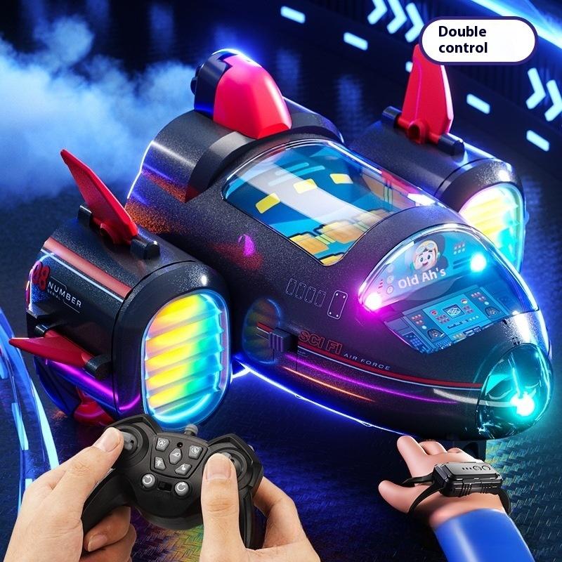 Concept Spaceship Stunt Remote Control Car Gesture Sensing Light Music Spray Drift 360 ° Rotating Children'S Toy Children'S Gift