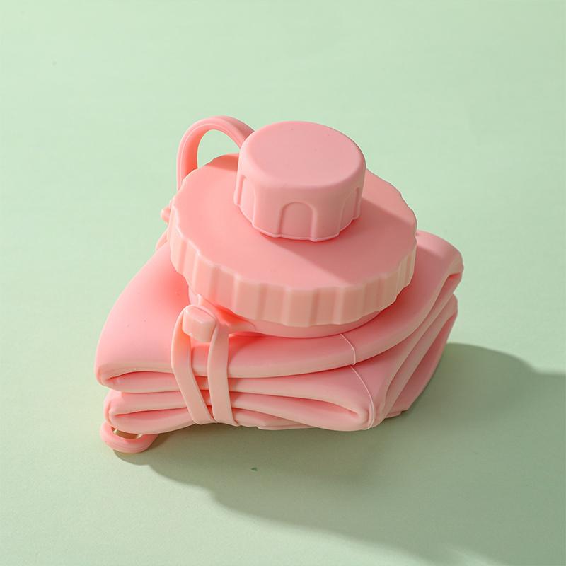 600Ml Silicone For Sports Tumbler Leak Proof Reusable Collapsible Water Bottles Foldable