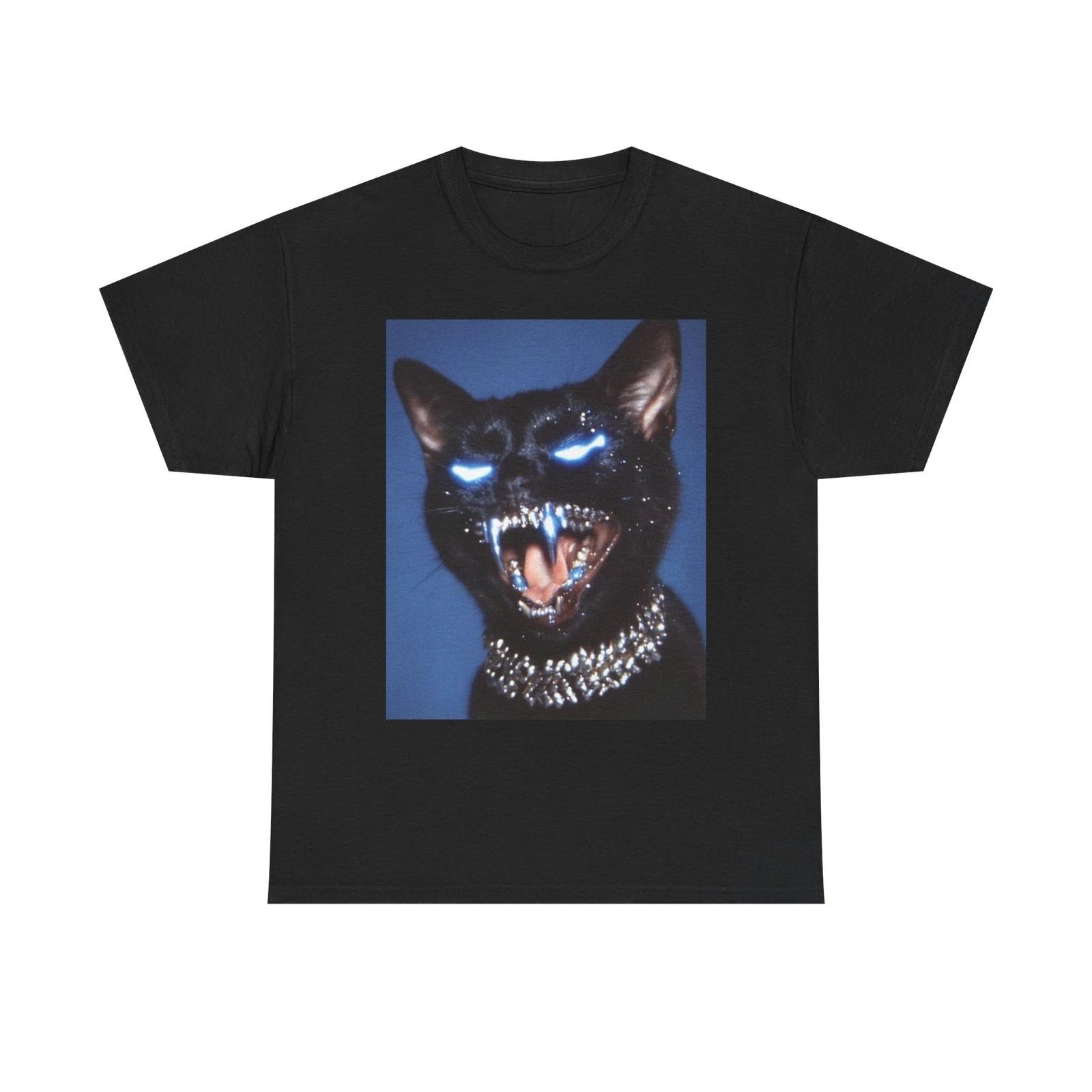 

Iced Out Kitty Funny Graphic T Shirt Unisex Heavy Cotton Tee S