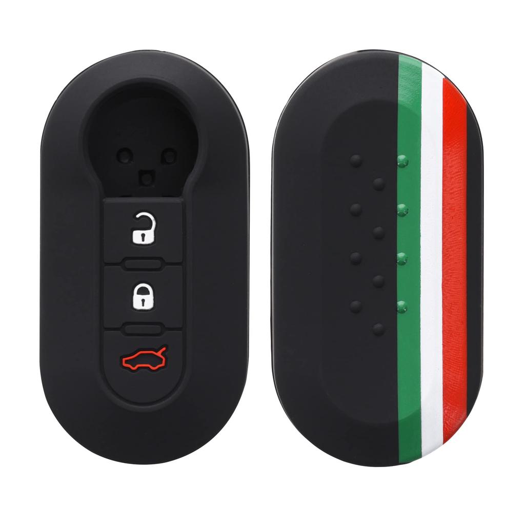 kwmobile Key Cover Fiat Lancia 3-Button Foldable Car Key Compatible