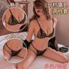 Sexy underwear small three points, sexy three points, female transparent lace bra underwear temptation split set
