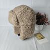 Winter cute solid color teddy fleece ear protection imitation lamb fleece Lei Feng hat women's thickened warm plush ski flying hat