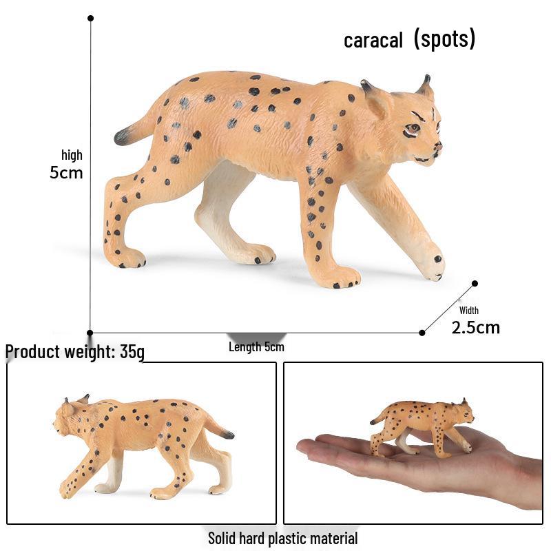 Kids Cognitive Simulation Toy: Realistic Plastic Wild Cat Model for Science Education