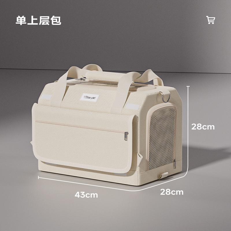 

2 Layers Bus Cat Backpack Portable Pet Travel Carrier for Small Dogs/Cats Large Capacity Trolley Suitcase Separable Pet Carrier