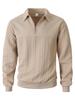 Half-Zip Stand Collar Cable Knit Men's Pullover Hoodie