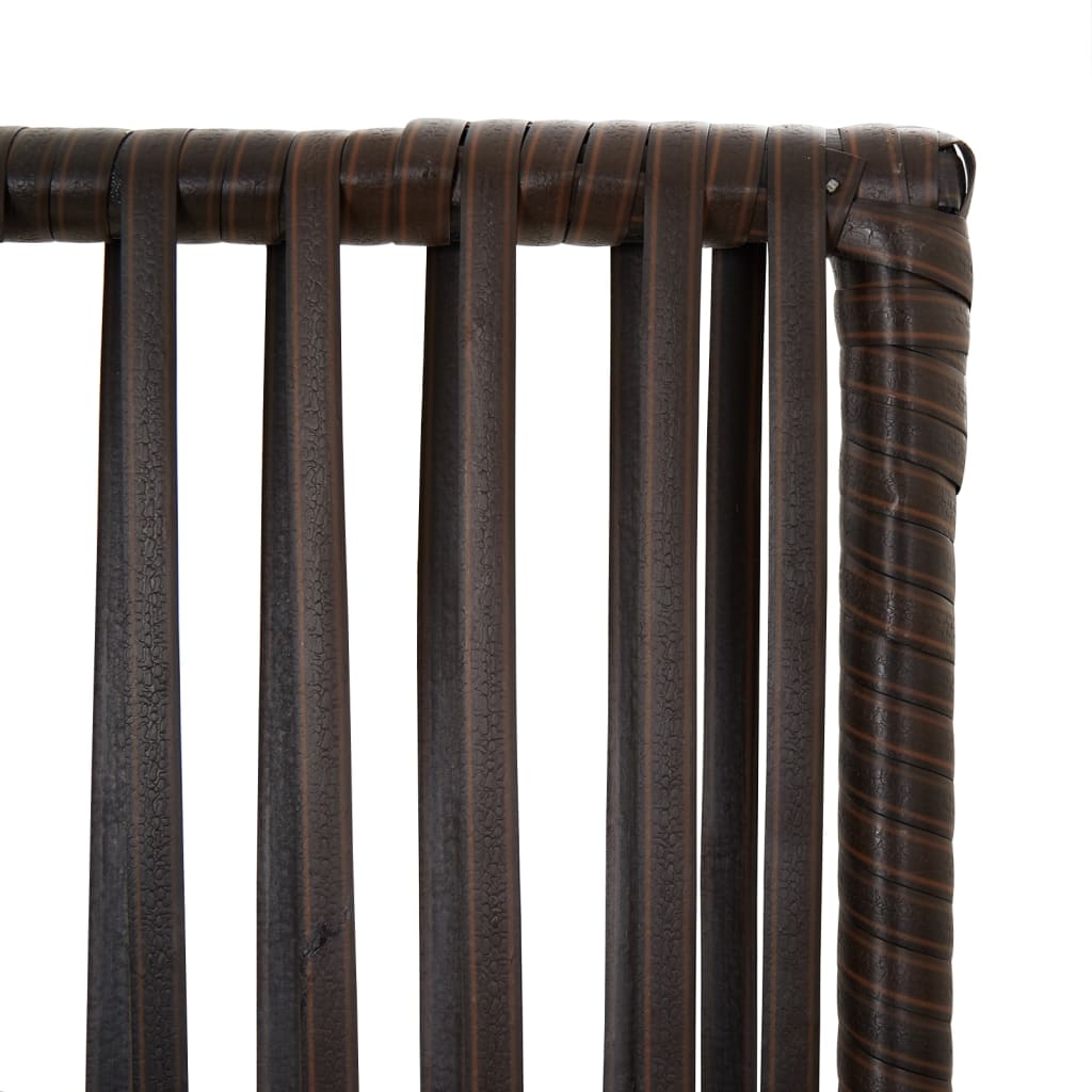 Vidaxl 5-Panel Screen, Brown, Poly Rattan