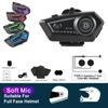 C50 Motorcycle Helmet Headset Bluetooth 5.4 Handsfree Call Wireless Noise Reduction Waterproof Headphone with RGB Light Earphone